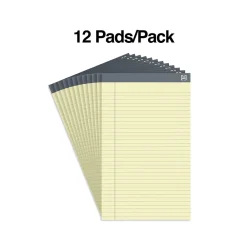 Notepads|TRU RED ™ Notepads, 8.5" x 14", Wide Ruled, , 50 Sheets/Pad, 12 Pads/Pack (TR57371) Canary