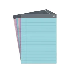 Notepads|TRU RED ™ Notepads, 8.5" x 11.75", Wide Ruled, Pastels, 50 Sheets/Pad, 6 Pads/Pack (TR57363)
