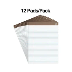 Notepads|TRU RED ™ Notepads, 8.5" x 11.75", Wide Ruled, , 50 Sheets/Pad, Dozen Pads/Pack (TR58185) White