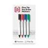 Markers|TRU RED ™ Pen Dry Erase Markers, Fine Tip, Assorted, 12/pack (TR61455)