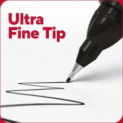 Markers|TRU RED ™ Pen Permanent Markers, Ultra Fine Tip, Black, 5/Pack (TR54525)