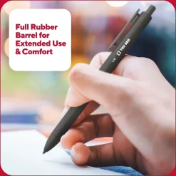 Pens|TRU RED ™ Retractable Quick Dry Gel Pen, Extra Fine Point, 0.38mm, Black, 5/Pack (TR56951)