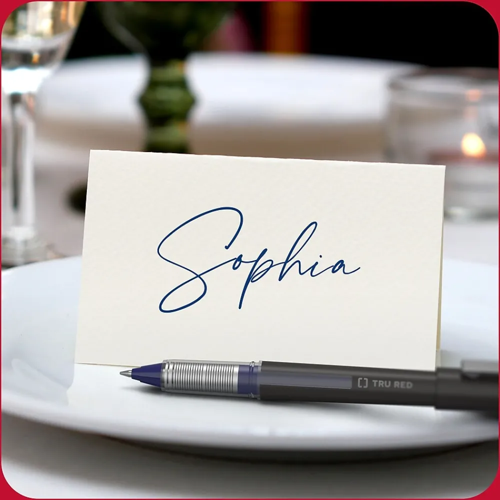 Pens|TRU RED ™ Rollerball Pens, Fine Point, Assorted Colors, 3/Pack (TR58251)