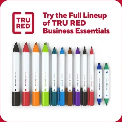 Markers|TRU RED ™ Tank Dry Erase Markers, Chisel Tip, Black, 12/Pack (TR61440-CC)