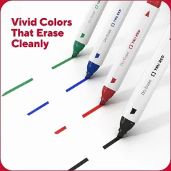Markers|TRU RED ™ Tank Dry Erase Markers, Twin Tip, Assorted, 4/Pack (TR61439/TR57838)