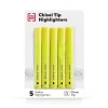 Highlighters|TRU RED ™ Tank Highlighter with Grip, Chisel Tip, Yellow, 5/Pack (TR54577)