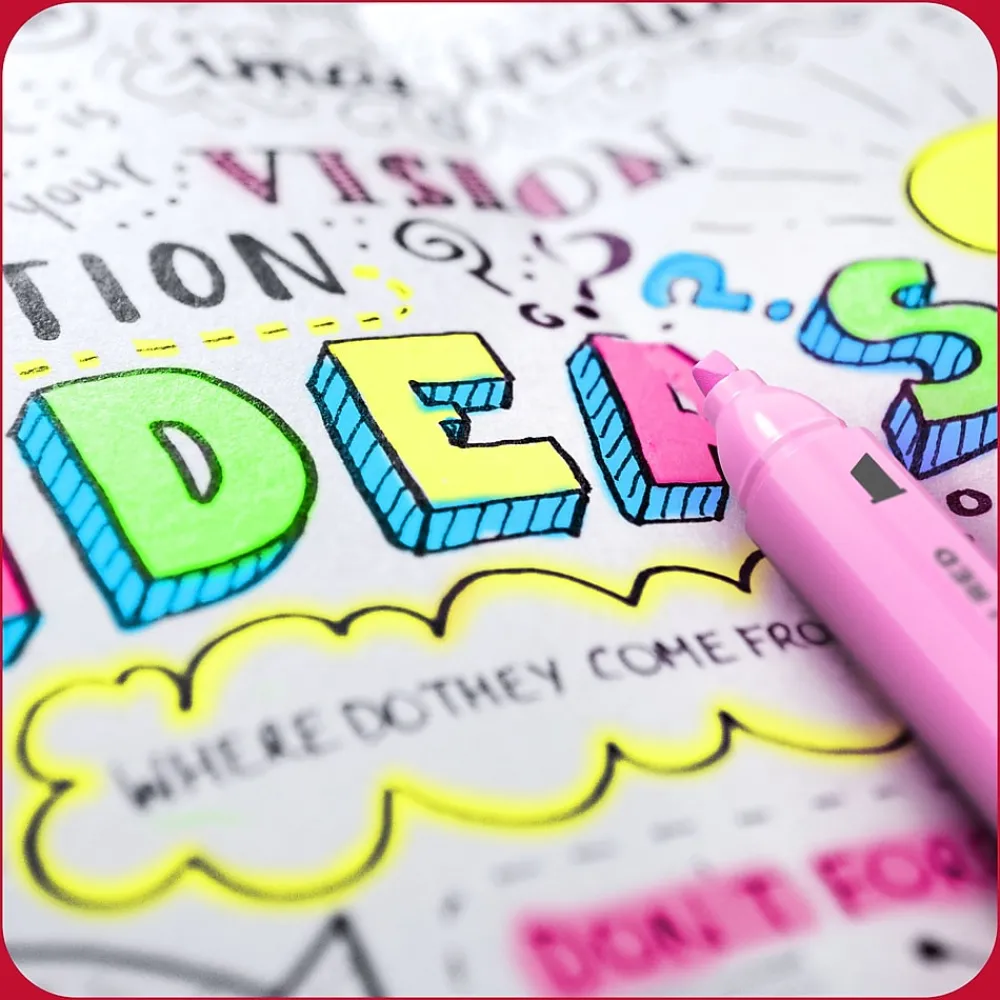 Highlighters|TRU RED ™ Twin Tip Highlighters, Chisel Tip, Assorted Colors, 3/Pack (TR57834)