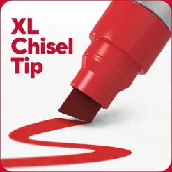 Markers|TRU RED ™ XL Tank Permanent Markers, Chisel Tip, Assorted, 4/Pack (TR56935)