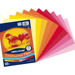 Construction Paper*Tru-Ray 9" x 12" Construction Paper, Warm Assorted, 150 Sheets/Pack (P6686)