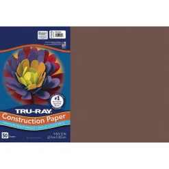 Construction Paper*Pacon Tru-Ray 12" x 18" Construction Paper, Dark Brown, 50 Sheets (P103056)