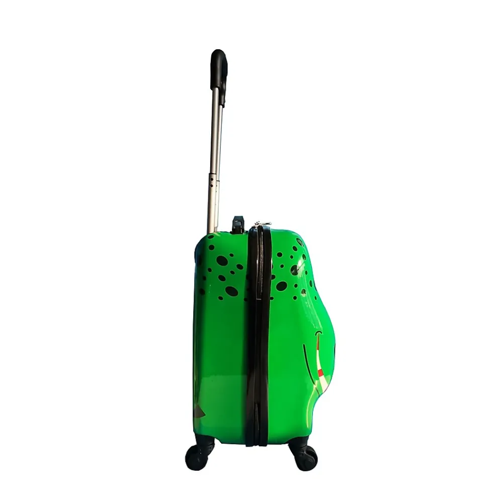 11" Hardside Carry-On Suitcase, 4-Wheeled Spinner, TSA Checkpoint Friendly, Green (T0395-Baby Dino)<TUCCI Outlet