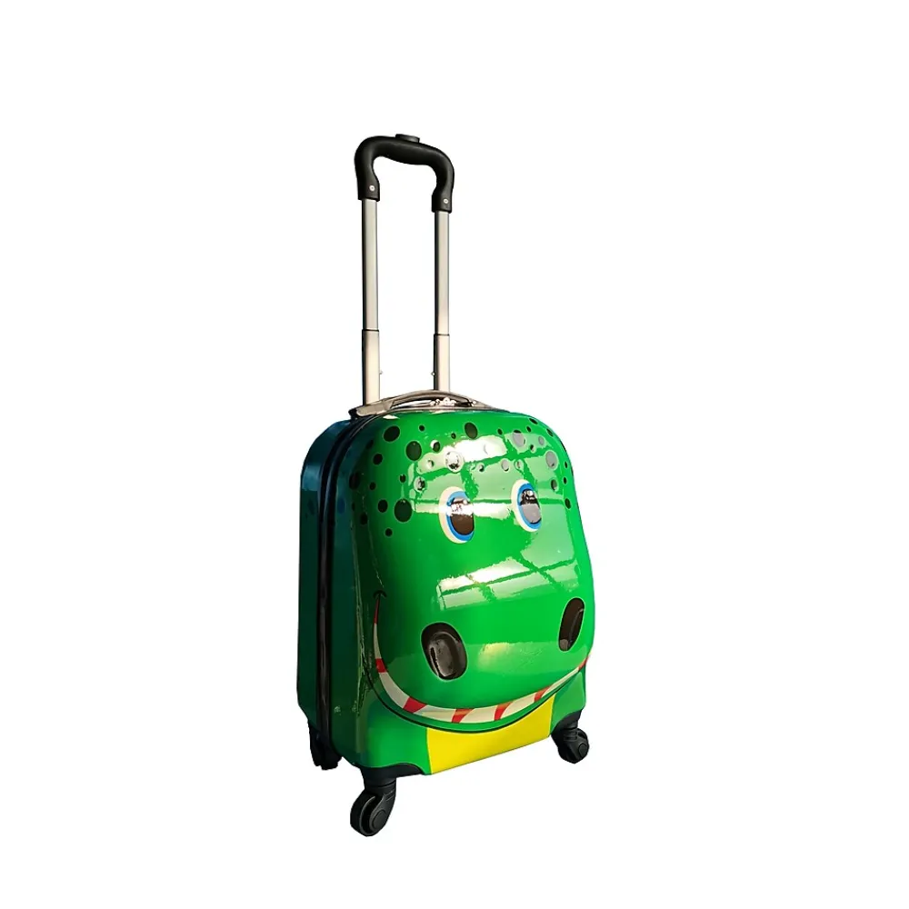 11" Hardside Carry-On Suitcase, 4-Wheeled Spinner, TSA Checkpoint Friendly, Green (T0395-Baby Dino)<TUCCI Outlet