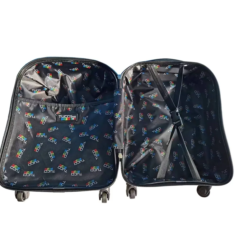 11" Hardside Carry-On Suitcase, 4-Wheeled Spinner, TSA Checkpoint Friendly, Green (T0395-Baby Dino)<TUCCI Outlet