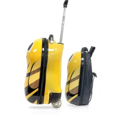 Busybee 2-Piece Hardside Spinner Carry-On Luggage Set, TSA Checkpoint Friendly (T0380-busybee)<TUCCI New