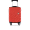 Hardside Carry-On Suitcase, 4-Wheeled Spinner, TSA Checkpoint Friendly (T0476-17in-RED)<TUCCI