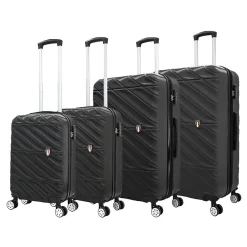Hardside Spinner Carry-On Luggage Set, TSA Checkpoint Friendly (T0533-04PC-BLK)<TUCCI Discount
