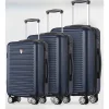 Hardside Spinner Carry-On Luggage Set, TSA Checkpoint Friendly (T0280-03PC-BLU)<TUCCI New