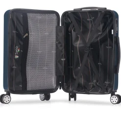 Hardside Spinner Carry-On Luggage Set, TSA Checkpoint Friendly (T0280-03PC-BLU)<TUCCI New