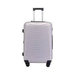 Italy FLETTERE 22.8" Hardside Carry-On Suitcase, 8-Wheeled Spinner, Silver (T0281-20in-SLV)<TUCCI Sale