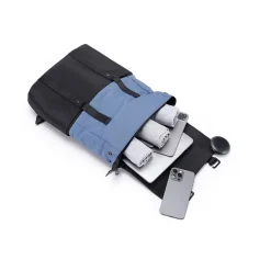 TUCCI Laptop Backpack, Medium, Black (T0638)