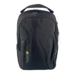 TUCCI Laptop Backpack, Medium, Black (T0574)