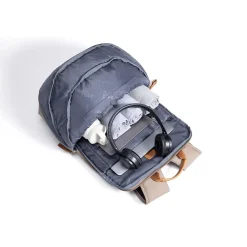 TUCCI Laptop Backpack, Medium, Beige (T0587)