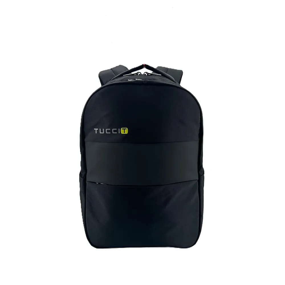TUCCI Laptop Backpack, Medium, Black (T0563)