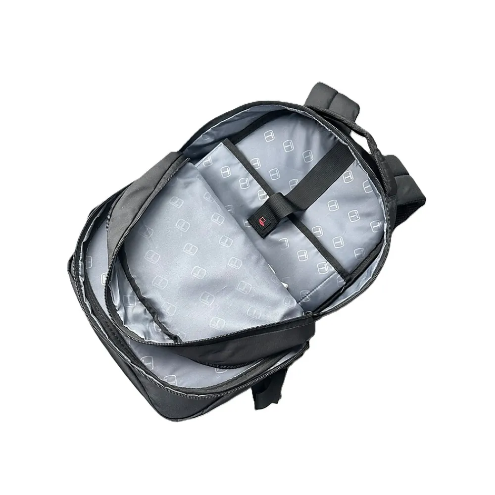 TUCCI Laptop Backpack, Medium, Black (T0563)