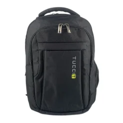 TUCCI Laptop Backpack, Medium, Black (T0571)