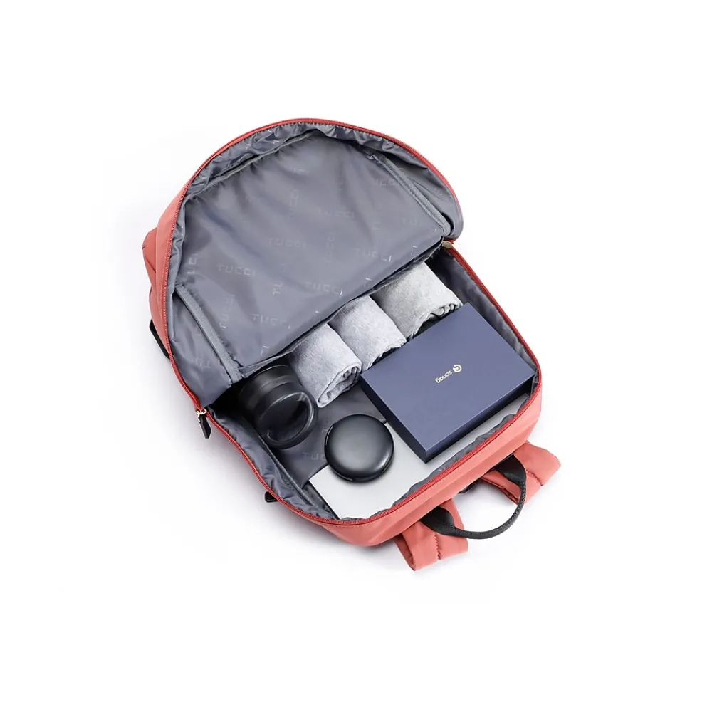 TUCCI PeakPulsePack Laptop Backpack, Medium, Red (T0632)