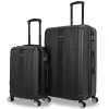2-Piece Hardside Spinner Luggage Set, TSA Checkpoint Friendly, Black (S0536-02PC-BLK)<TUCCI Sale