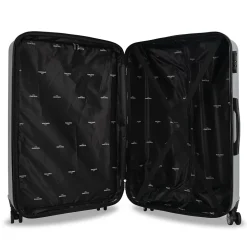 2-Piece Hardside Spinner Carry-On Luggage Set, TSA Checkpoint Friendly, Silver (S0536-02PC-SLV)<TUCCI Clearance