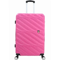 4-Piece Hardside Spinner Carry-On Luggage Set, TSA Checkpoint Friendly, Fushcia (T0533-04PC-FUSH)<TUCCI Sale