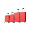 4-Piece Hardside Spinner Carry-On Luggage Set, TSA Checkpoint Friendly (S0536-04-RED)<TUCCI Online