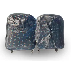 RexDino Hardside Carry-On Suitcase, 4-Wheeled Spinner, TSA Checkpoint Friendly, Blue (T0496-RexDino)<TUCCI Clearance