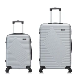 VOYAGE Vertice Hardside Spinner Luggage Set, TSA Checkpoint Friendly, (V0001-02PC-SLV)<TUCCI Online