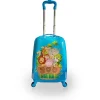 Zooland Hardside Carry-On Suitcase, 4-Wheeled Spinner, TSA Checkpoint Friendly, Blue (T0498-Zooland)<TUCCI Clearance