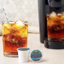 Twinings Brew Over Ice Peach Iced Black Tea, Keurig® K-Cup® Pods, 24/Box (F17280)
