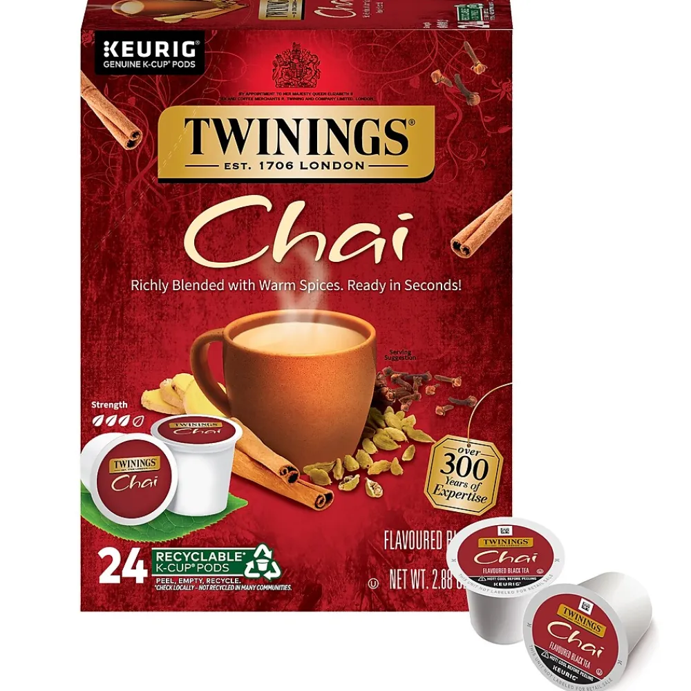 Twinings Chai Tea, Keurig® K-Cup® Pods, 24/Box (TNA09954)