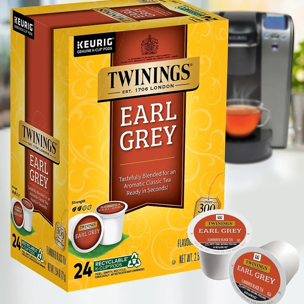 Twinings Earl Grey Black Tea, Keurig® K-Cup® Pods, 24/Box (TNA85783)