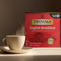 Twinings English Breakfast Black Tea Bags, 50/Box (F05331)