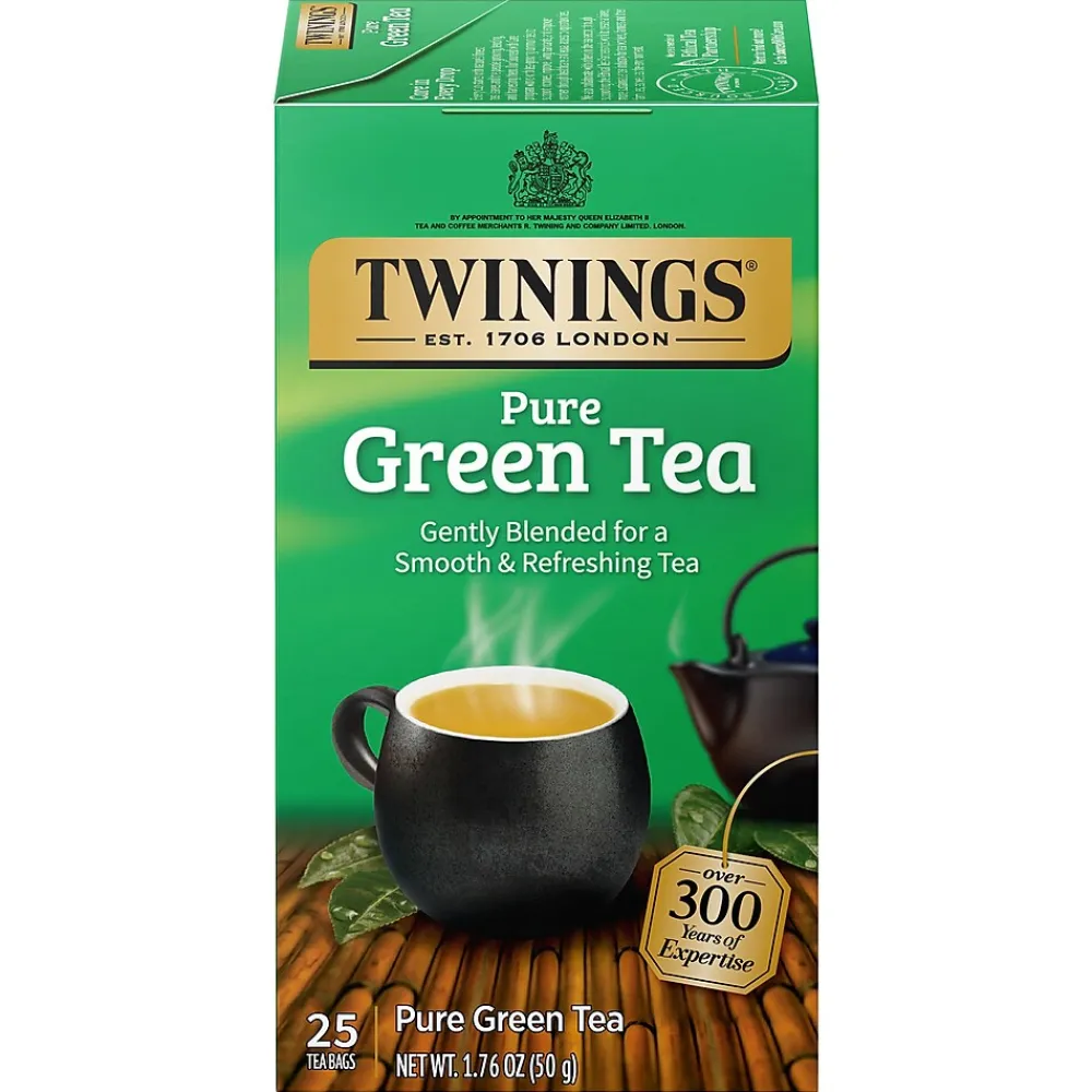 Twinings Green Tea Bags, 25/Box (TNA51732)