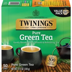 Twinings Green Tea Bags, 50/Box (F05789)
