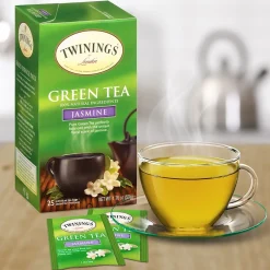 Twinings Green with Jasmine Tea Bags, 25/Box (TNA51800)