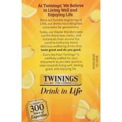 Twinings Probiotics Lemon and Ginger Herbal Tea Bags, 18/Box (F16483)