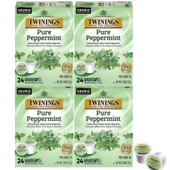 Twinings Pure Peppermint Herbal Tea, Keurig® K-Cup® Pods, 96/Carton (TNA85813CT)