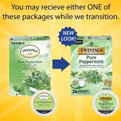 Twinings Pure Peppermint Herbal Tea, Keurig® K-Cup® Pods, 96/Carton (TNA85813CT)