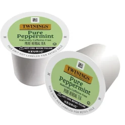 Twinings Pure Peppermint Herbal Tea, Keurig® K-Cup® Pods, 24/Box (TNA85813)