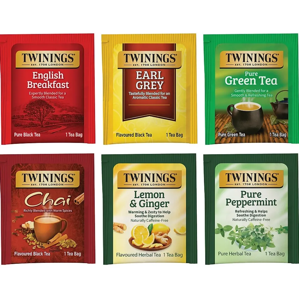 Twinings Variety Pack Assorted Tea Bags, 25 Bags/Box, 6 Boxes/Case (F15485)