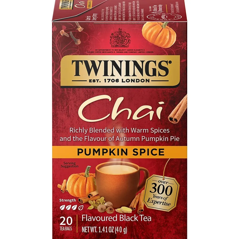Twinings Winter Teas Pumpkin Spice, Chai, 20/Box (TNA51382)